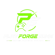 Green logo with a gaming controller and 'Forge Zone' text on a white background