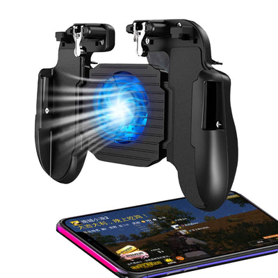 PUBG mobile game controller with cooling fan