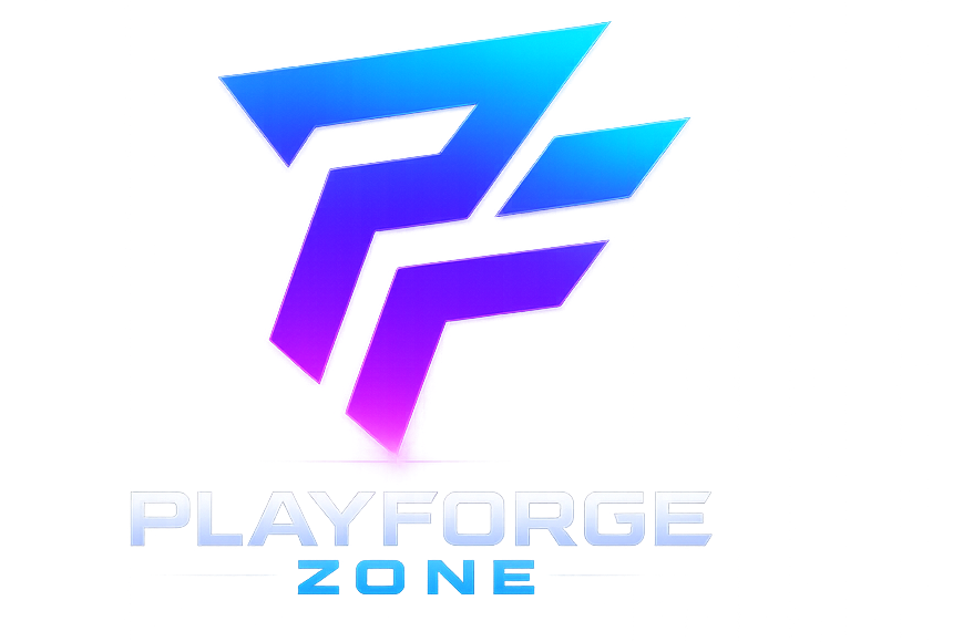 PlayForge Zone official store logo for gaming products and online gaming platform branding